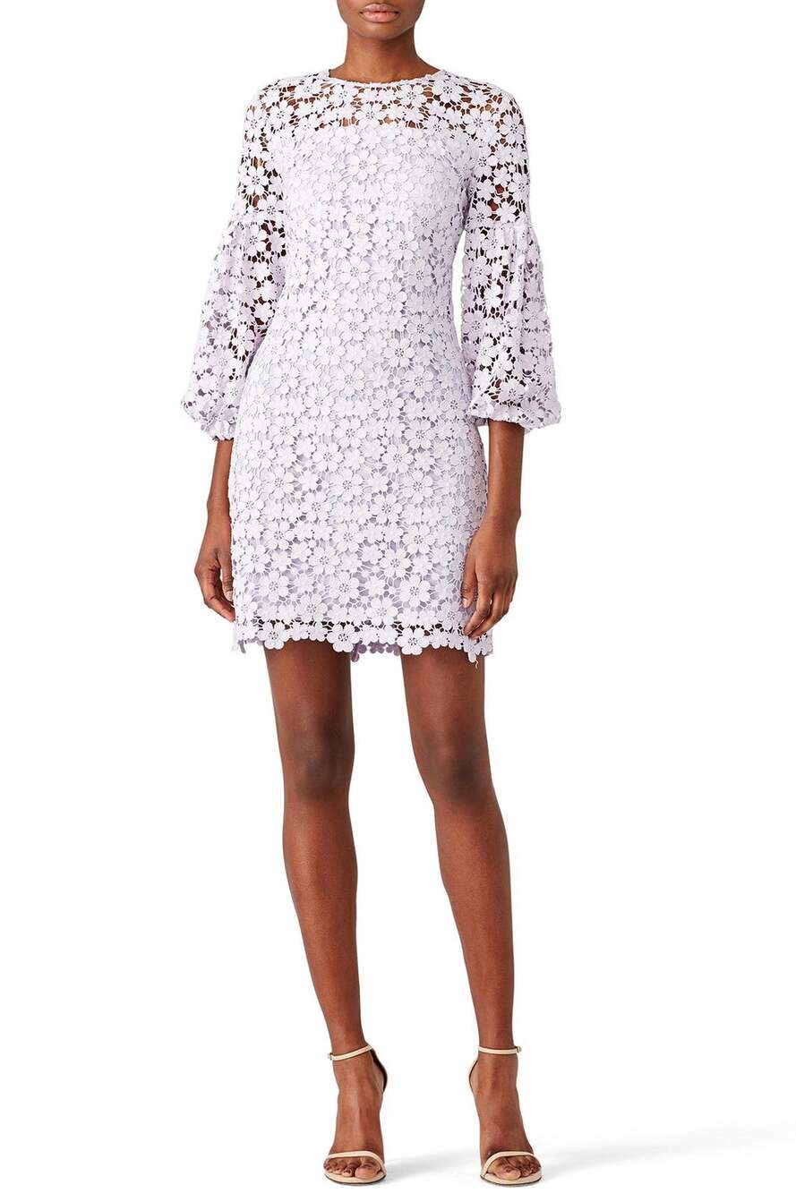 Shoshanna Vina Lavender Lace Sheath Mini Dress Size 4